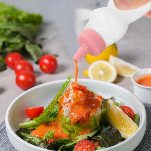 Homoyoyo 4pcs Mini Ketchup Bear Squeeze Bottles