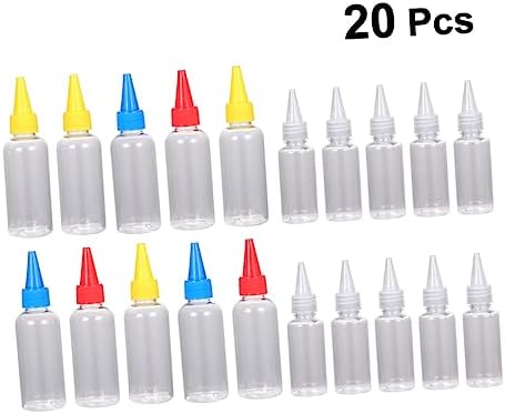 PRETYZOOM 20 Pack Squeeze Bottles with Lids