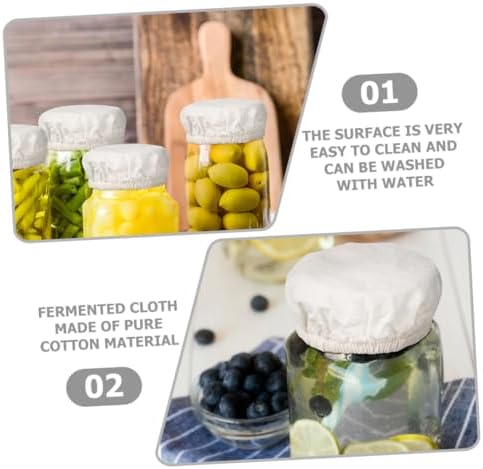 PRETYZOOM 4pcs Cotton Jar Lids for Canning Storage 1