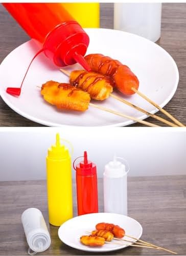 3 Pcs Plastic Squeeze Bottles 32 oz for Condiments