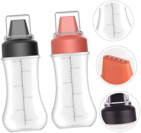 FELTECHELECTR Ketchup Squeeze Bottles 2 Pack with Scale
