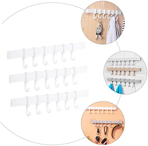 Chrome Adhesive Hooks 6-Piece Set for Bathroom and Kitchen