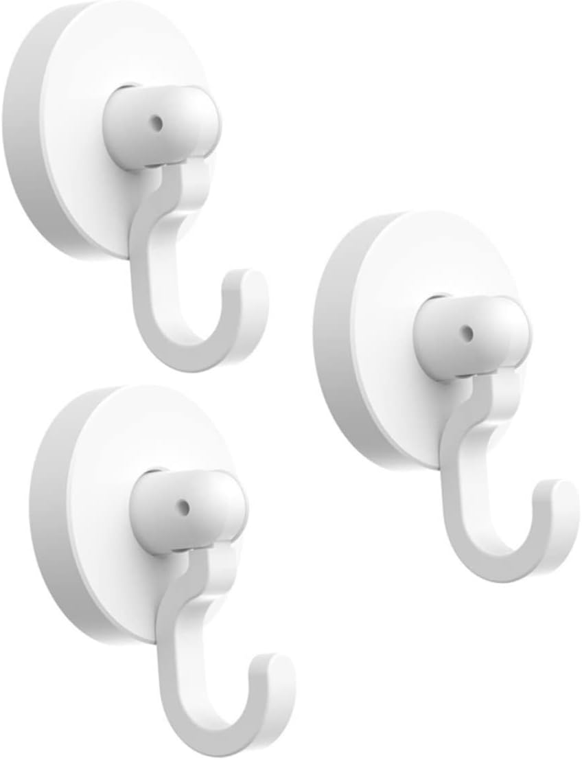 GLEAVI 3pcs Self-Adhesive Bathroom Door Hooks