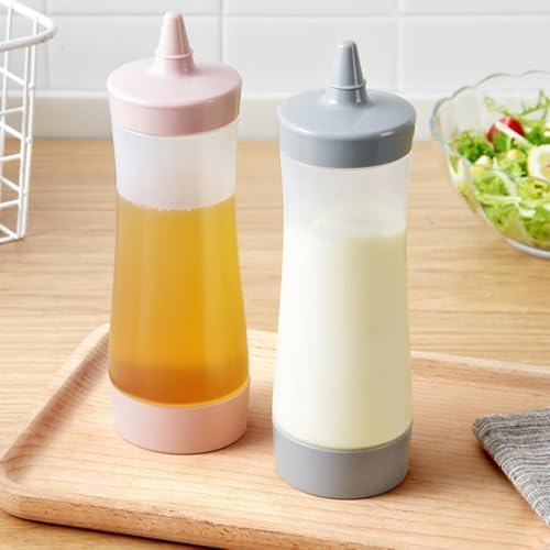 PRETYZOOM 350ml Reusable Condiment Squeeze Bottles