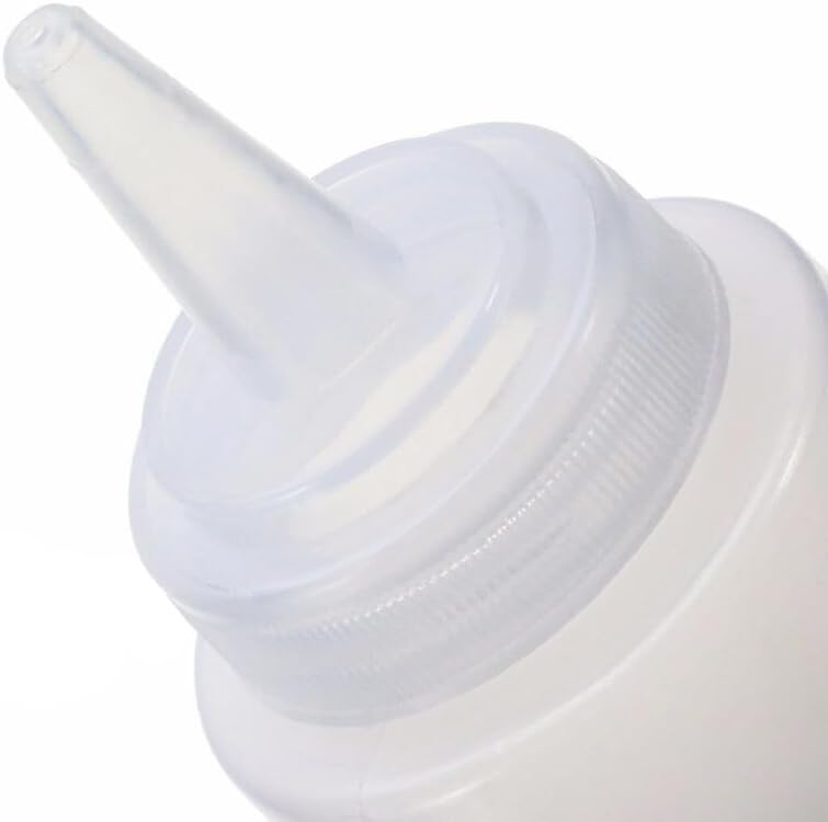 SKYPRO 4-Pack White Plastic Squeeze Bottles Set
