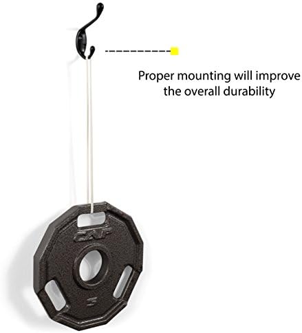 Brightmaison 6 Pack Heavy Duty Dual 35 Inch Coat Hooks Black