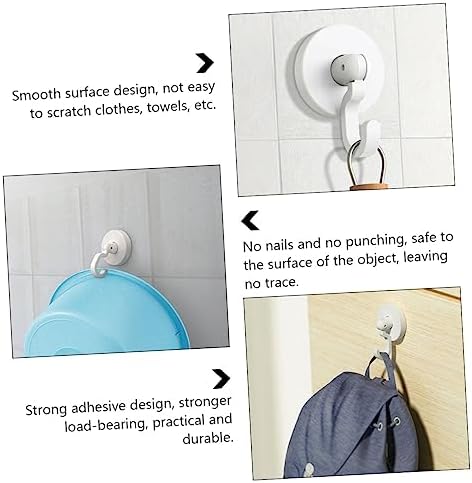 SOLUSTRE 3 Pack Heavy Duty Self-Stick Bathroom Hooks