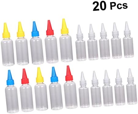20pcs Plastic Squeeze Bottles with Cap and Lid