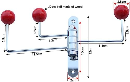 ImyHok Red Wall Hook with Wood Dots and Swivel Design