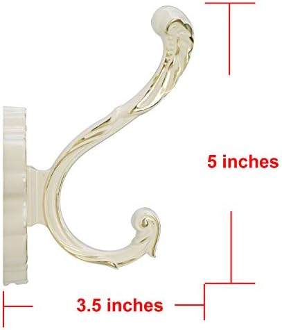 SDH Antique Brass Coat Hooks - Heavy Duty Rust Resistant Easy Installation