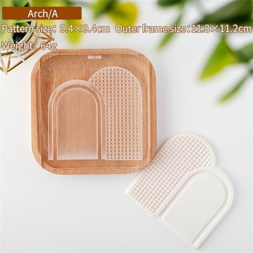 2PCS Plaque Frame Fondant Stamp Cookie Cutter Set for Icing Cookies