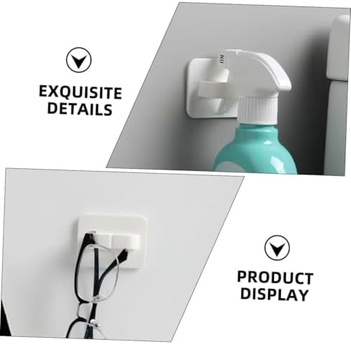 Healifty 4Pcs Wall Mount Spray Bottle Hooks for Organization