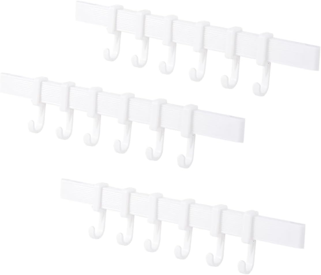 Chrome Adhesive Hooks 6-Piece Set for Bathroom and Kitchen