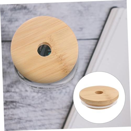 4pcs Mason Jar Lids with Straw Hole Reusable