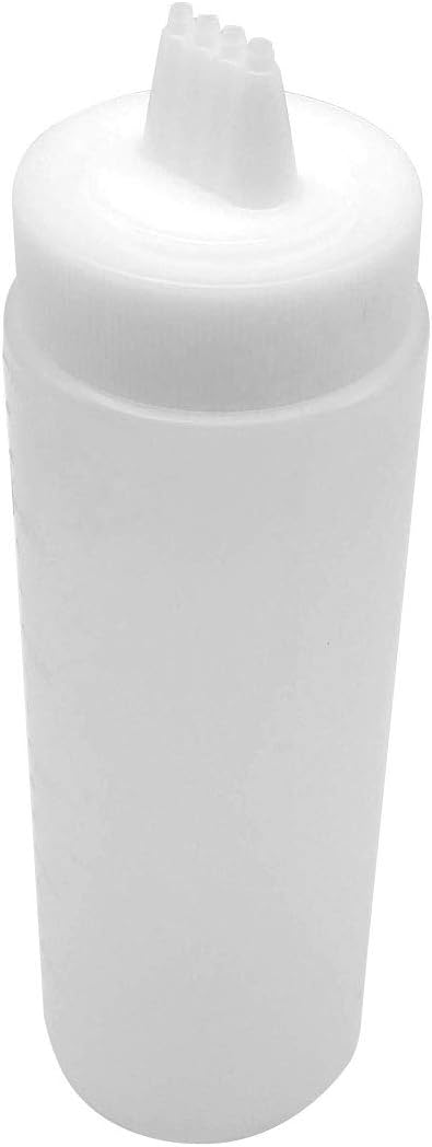 GARASANI 4 Hole Condiment Squeeze Bottle Dispenser 18oz - 530ml