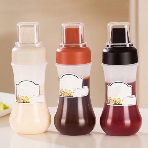 COLLBATH 350ml Sauce Squeeze Bottles Set with Scale
