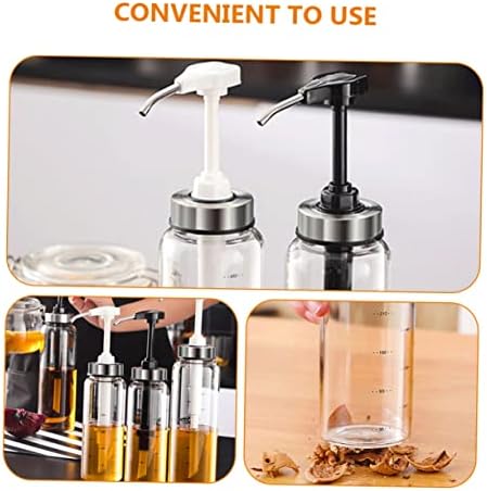 DECHOUS 500ml Glass Honey Pot Pump for BBQ and Indoor Events