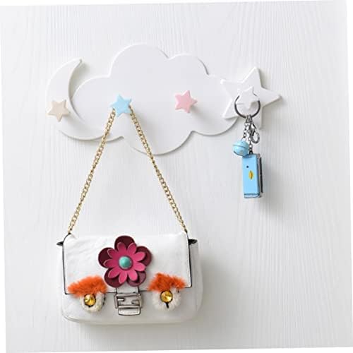 HOOTNEE 2pcs Moon Star Wall Hooks for Clothes and Key Holders