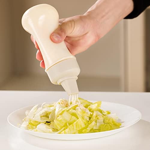 350ml Multihole Condiment Squeeze Bottles White