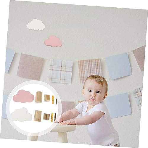 Healifty 2pcs Cartoon Cloud Hooks for Room Decor 1