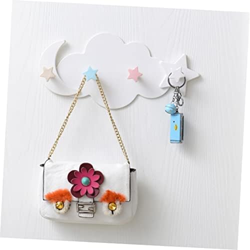 Ciieeo 2pcs Star Moon Wall Hooks for Coats Keys Towels