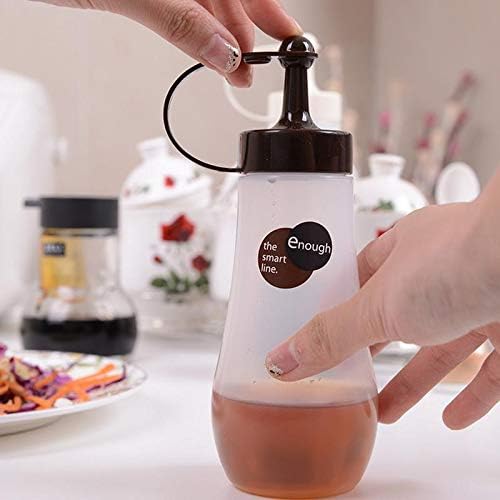 Kasuki Plastic Condiment Squeeze Bottles with Funnel and Marker
