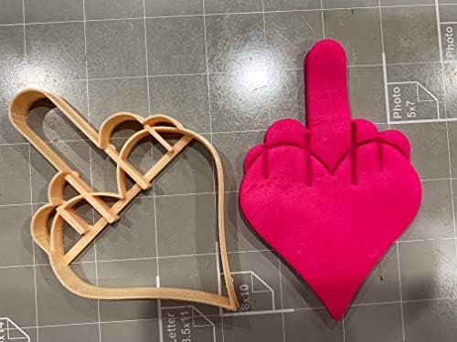 Cookie Cutz Heart Middle Finger Cookie Cutter