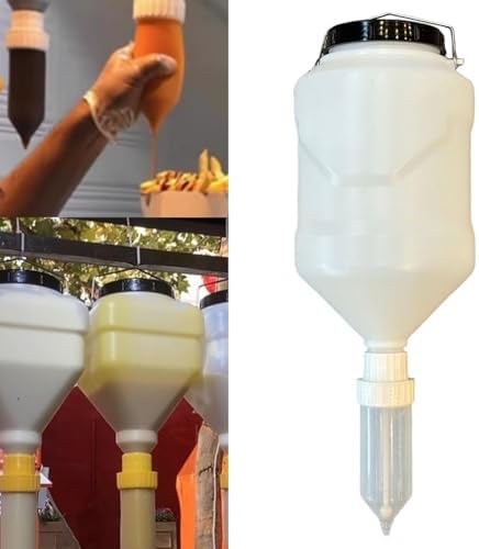 Hanging Sauce Dispenser 3L Refillable Condiment Bottle for Kitchen Use
