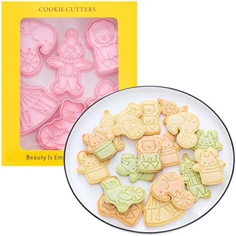 6 Piece Circus Cookie Cutters Set with Clowns and Cartoon Designs