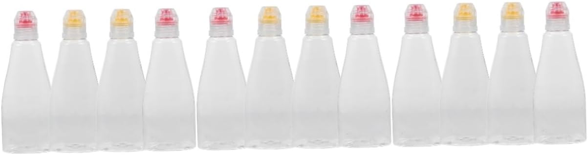CHILDWEET 12 Pcs PET Condiment Squeeze Bottles