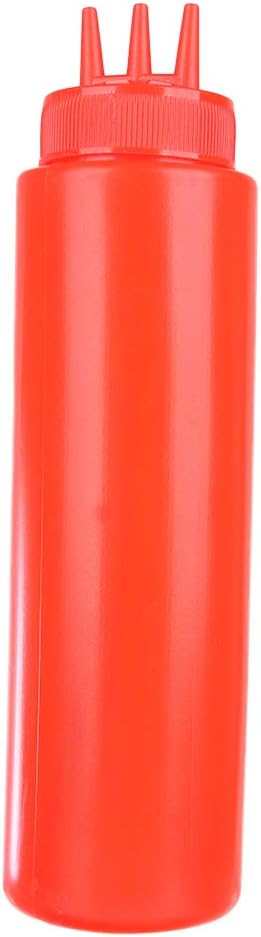 3-Hole Condiment Squeeze Bottles for Mustard Vinegar Salad Oil Dispenser
