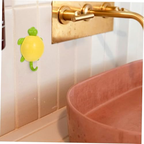 6pcs Adhesive Wall Hooks with Cute Turtle Design
