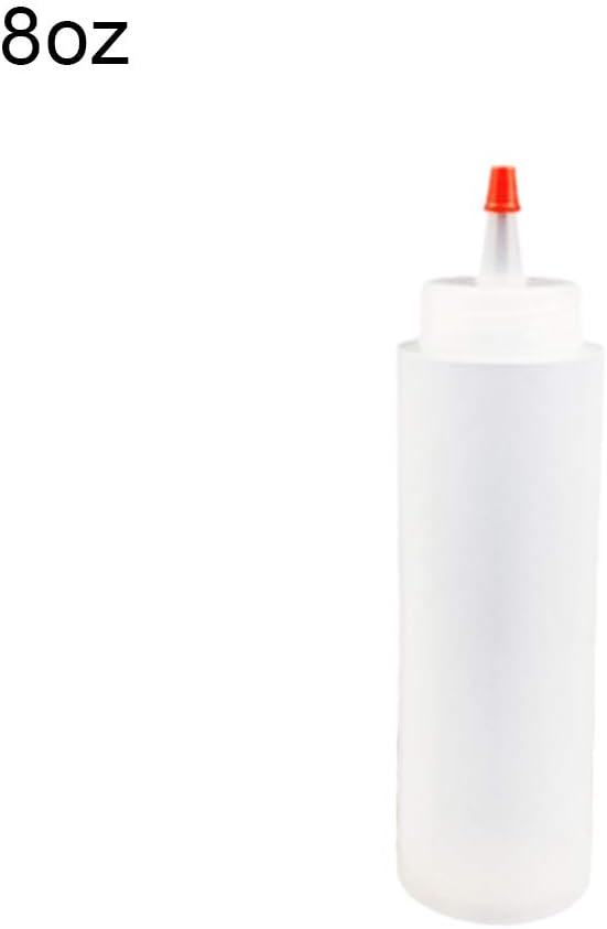 Meideli Clear BPA-Free Condiment Squeeze Bottles 8oz