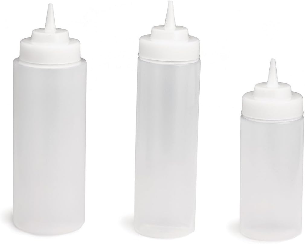 Tablecraft 16 Oz Natural Wide Mouth Squeeze Dispenser 12Box