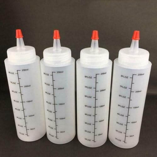 BWESOO 250ml Squeeze Condiment Bottle with Nozzle