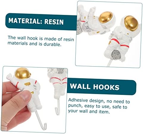 VICASKY 4pcs Space-Themed Astronaut Hooks Wall Decor 1