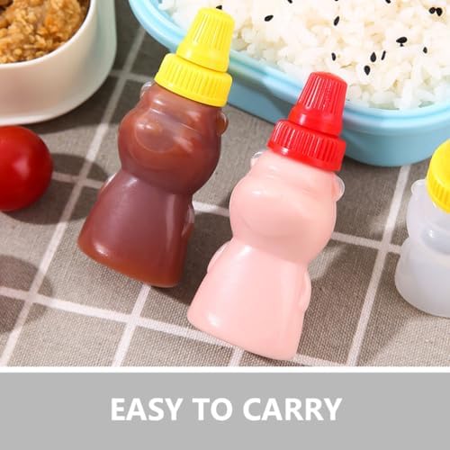 MAGICLULU 8pcs Bear Shape Condiment Squeeze Bottles