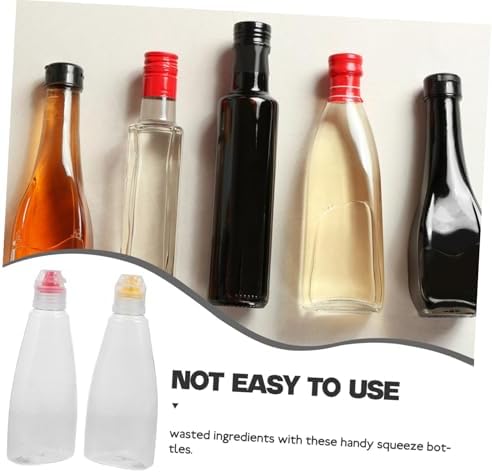 4pcs PET Honey Squeeze Bottle Condiment Dispenser