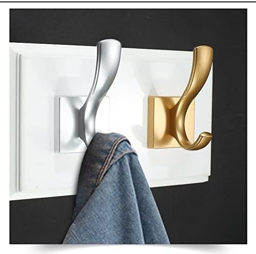 5-Piece Gold Wall Mounted Coat Hook Rack