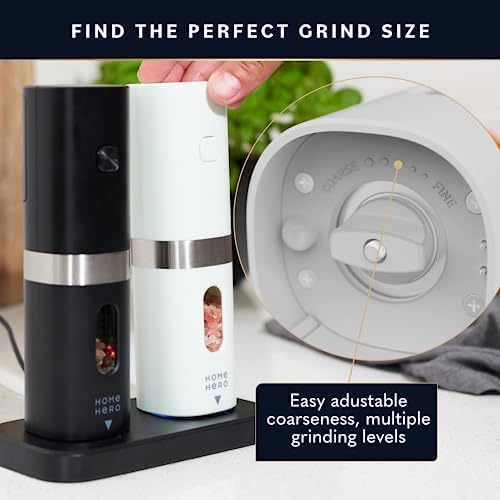 Home Hero Salt Pepper Grinder with 23 Pcs Granite Cookware Set