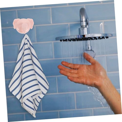 4Pcs Cute Elephant Suction Cup Hooks No Drill Bathroom Wall Hooks