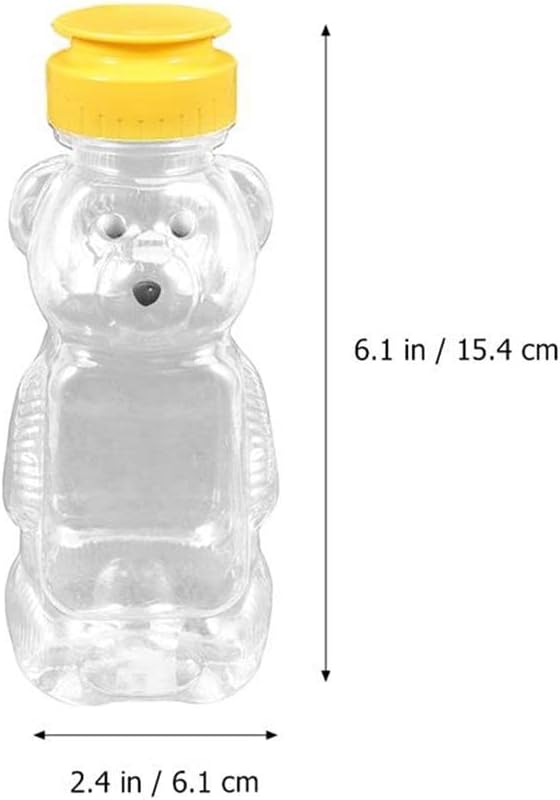 8 Oz Bear Shaped Honey Squeeze Bottle with Flip Top Lid