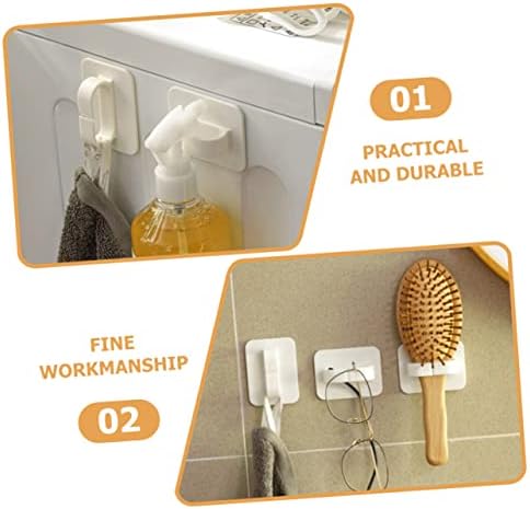 Luxshiny 6Pcs Strong Adhesive Key Holder Hooks for Bathroom Towel Storage
