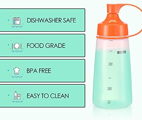oiununo Squeeze Bottles Wide Mouth Pack of 3