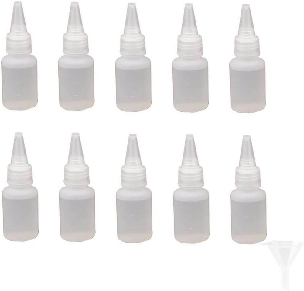 SHUILING 10 Pack Plastic Squeeze Bottles with Scales 30ml1oz