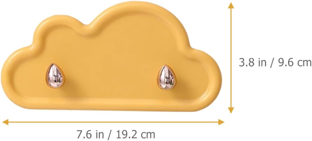 HOMSFOU Adhesive Cloud Key Hooks 4 Pack