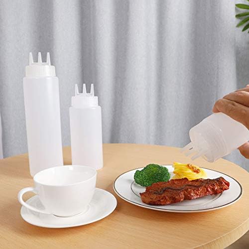 Uxcell 23oz Plastic Squeeze Bottle with 3 Holes
