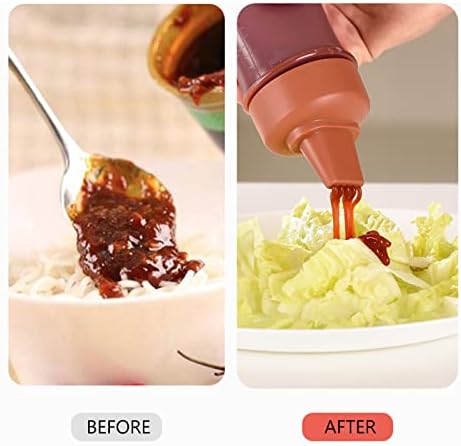 XANHOY 5 Hole Condiment Squeeze Bottle with Leak Proof Cover