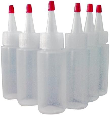 6 Pack 2oz Food Safe Plastic Squeeze Bottles