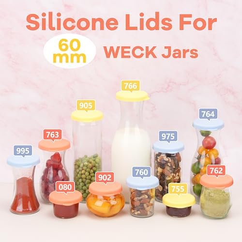 60mm Silicone Lids for Weck Jars 2 Pack